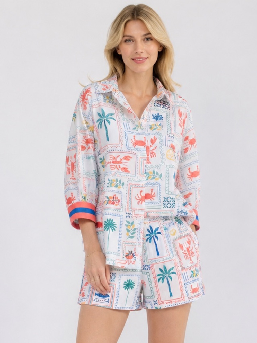 GeeGee Boutique Coastal Printed Set Large New With Tags